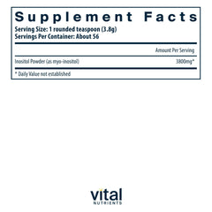 Vital Nutrients Inositol Powder scoop-dispense for convenient daily dosing