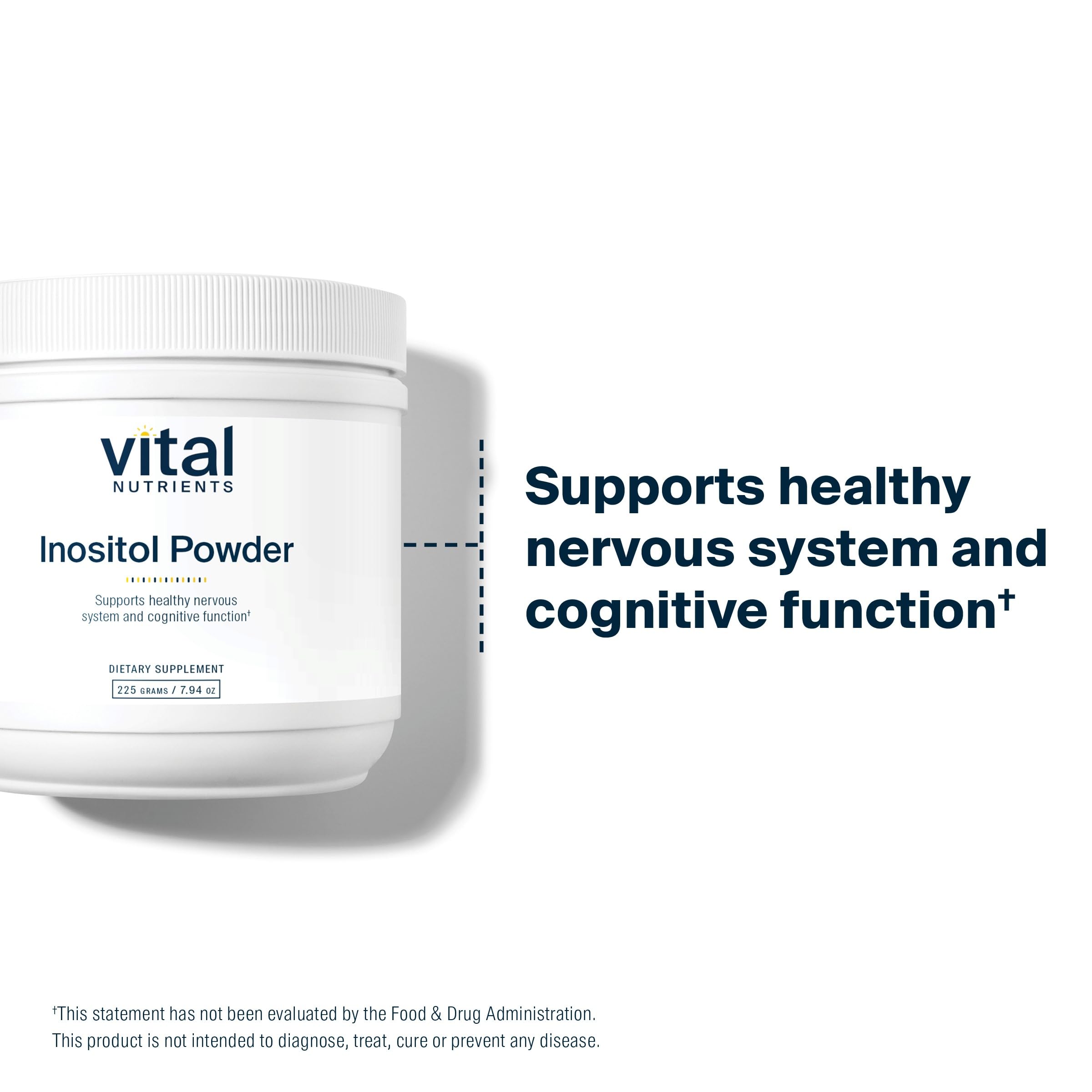 Vital Nutrients Inositol Powder in use with beverage demonstrates versatile daily use