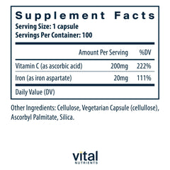 Iron Plus C packaging and front label