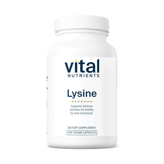 Vital Nutrients Lysine bottle label