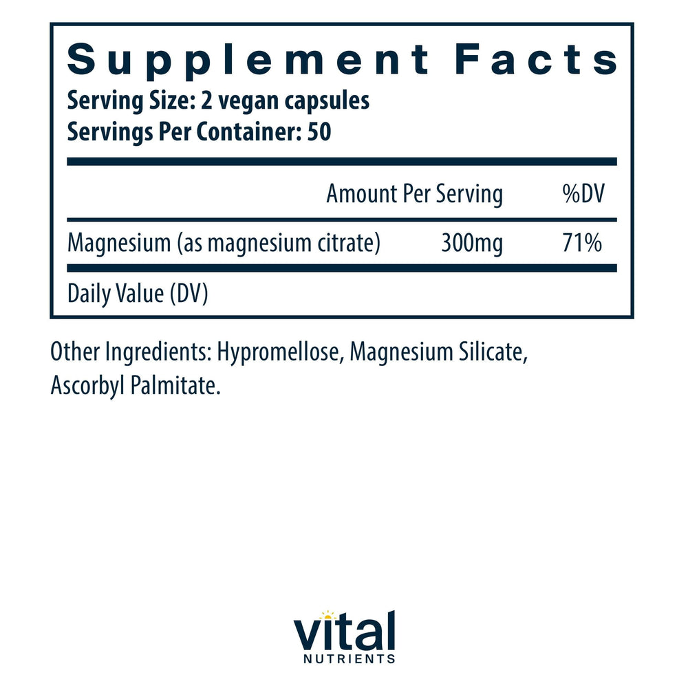 Close-up of magnesium citrate capsules
