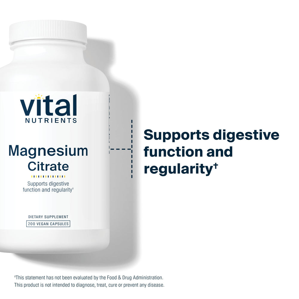 Product label for Vital Nutrients Magnesium Citrate 150mg