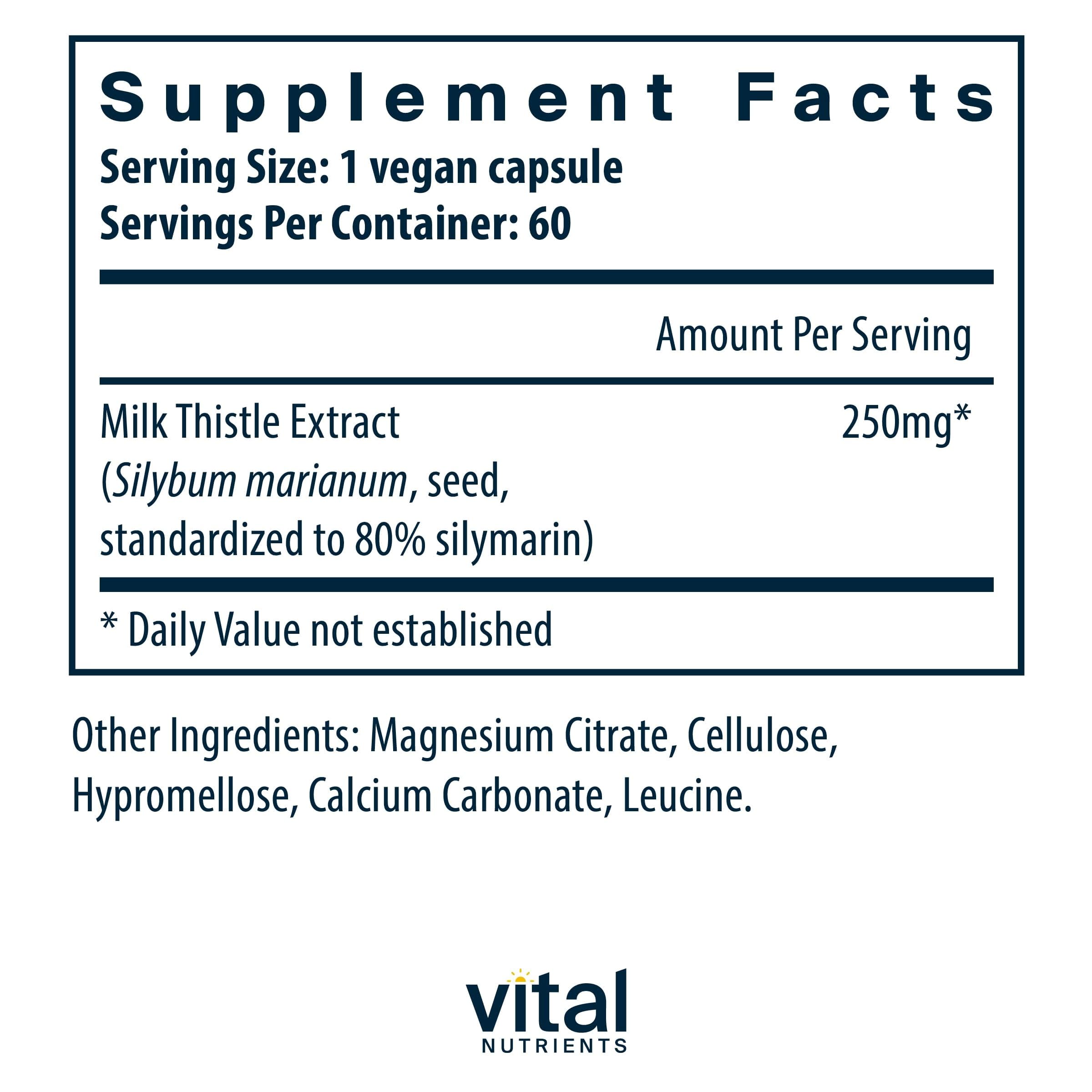 Milk thistle plant and seeds illustration highlighting silymarin content