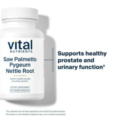 Vital Nutrients Nettle Root capsules in vegan, allergen-free formula for prostate health