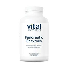 Label for Vital Nutrients Pancreatic Enzymes 1000mg 180 capsules