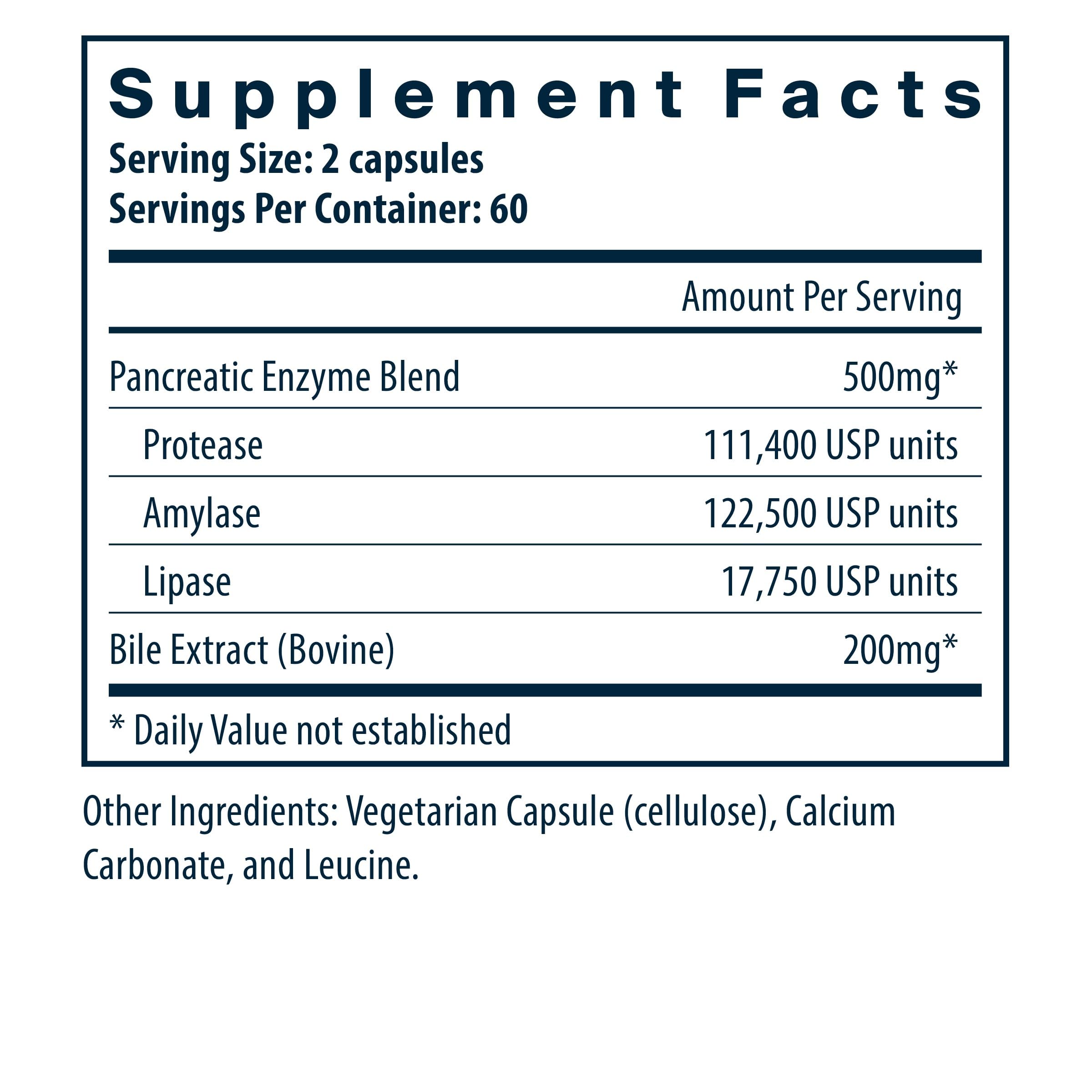 Gluten-free, dairy-free and soy-free label for Vital Nutrients supplement