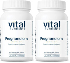 Front view of Vital Nutrients Pregnenolone bottle with label