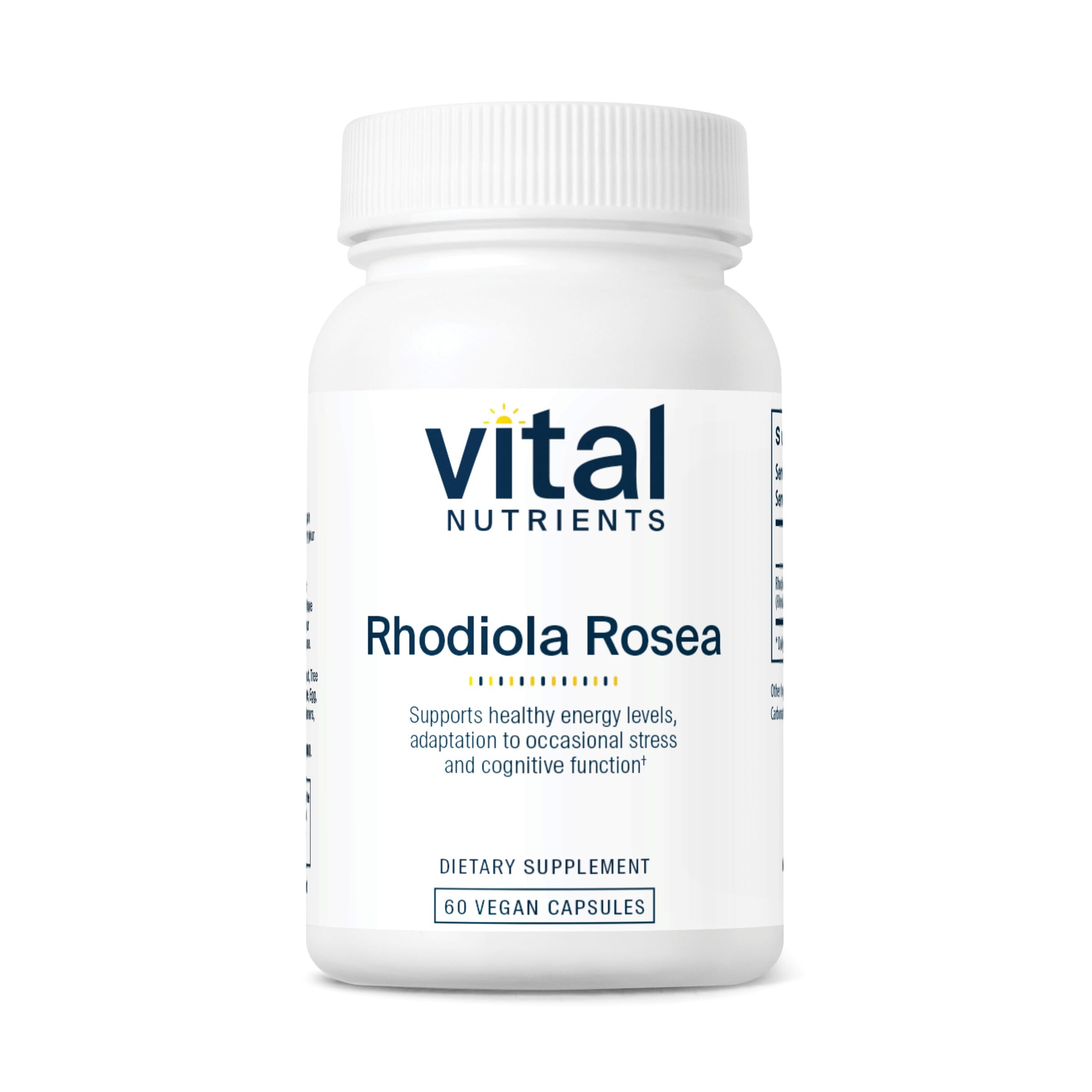 Vital Nutrients Rhodiola Rosea bottle with 60 capsules