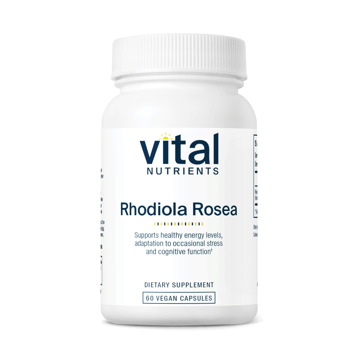 Vital Nutrients Rhodiola Rosea bottle with 60 capsules