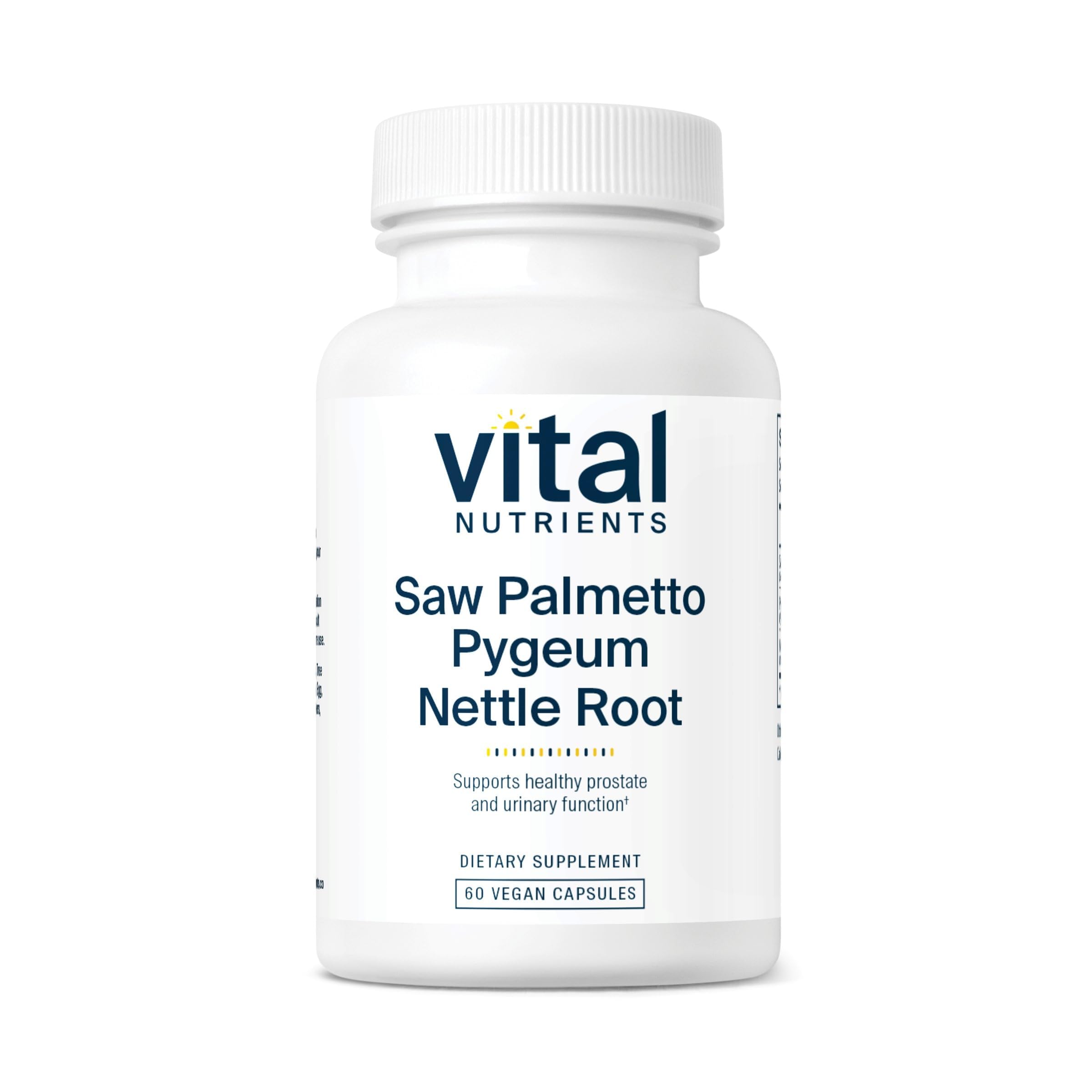Vital Nutrients Saw Palmetto bottle, easy daily prostate support.