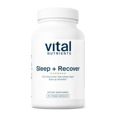 Sleep + Recover bottle and packaging