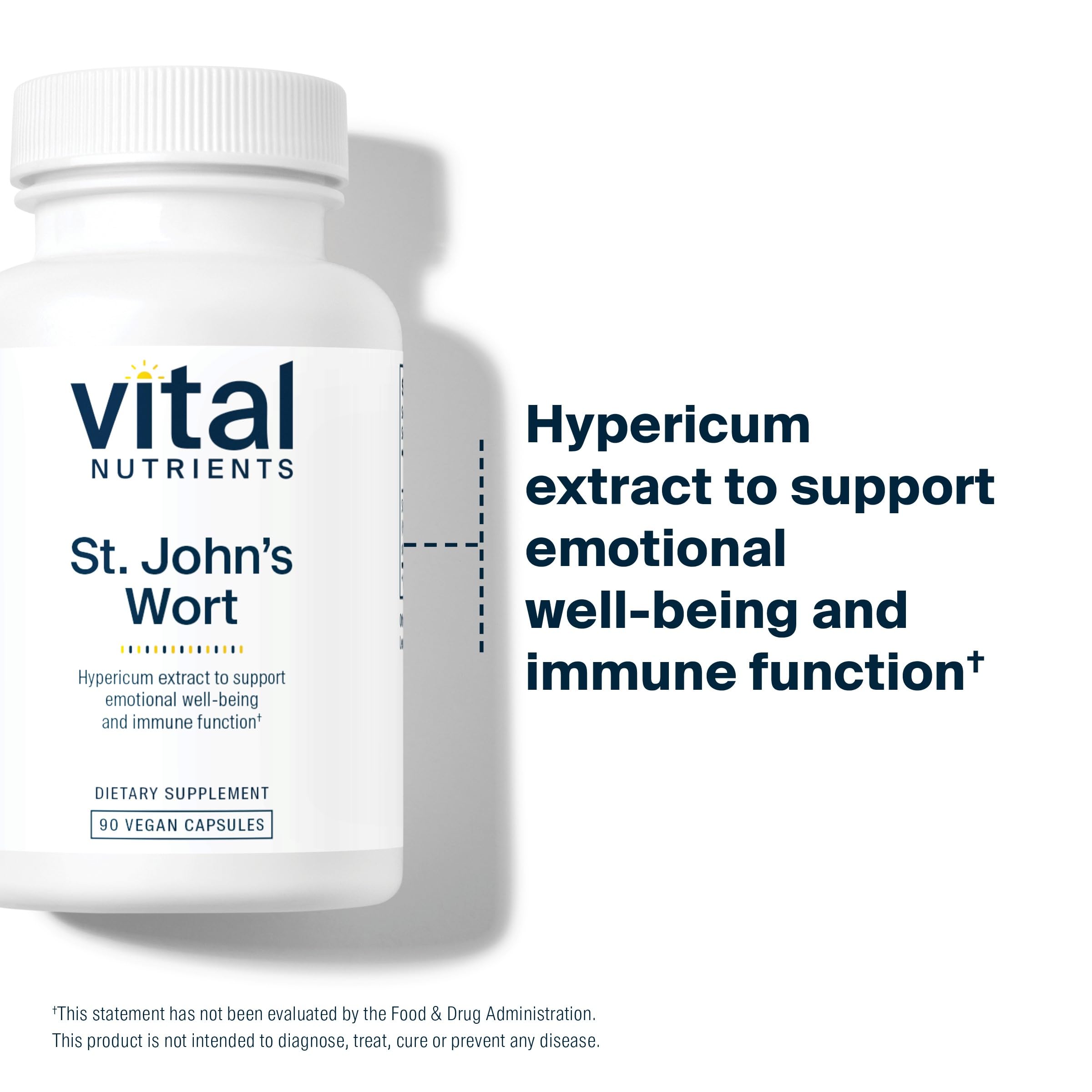 90 capsules bottle of St John's Wort supplement