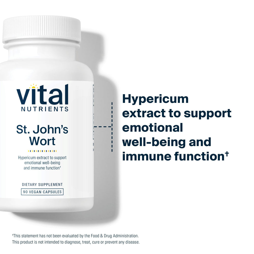 90 capsules bottle of St John's Wort supplement