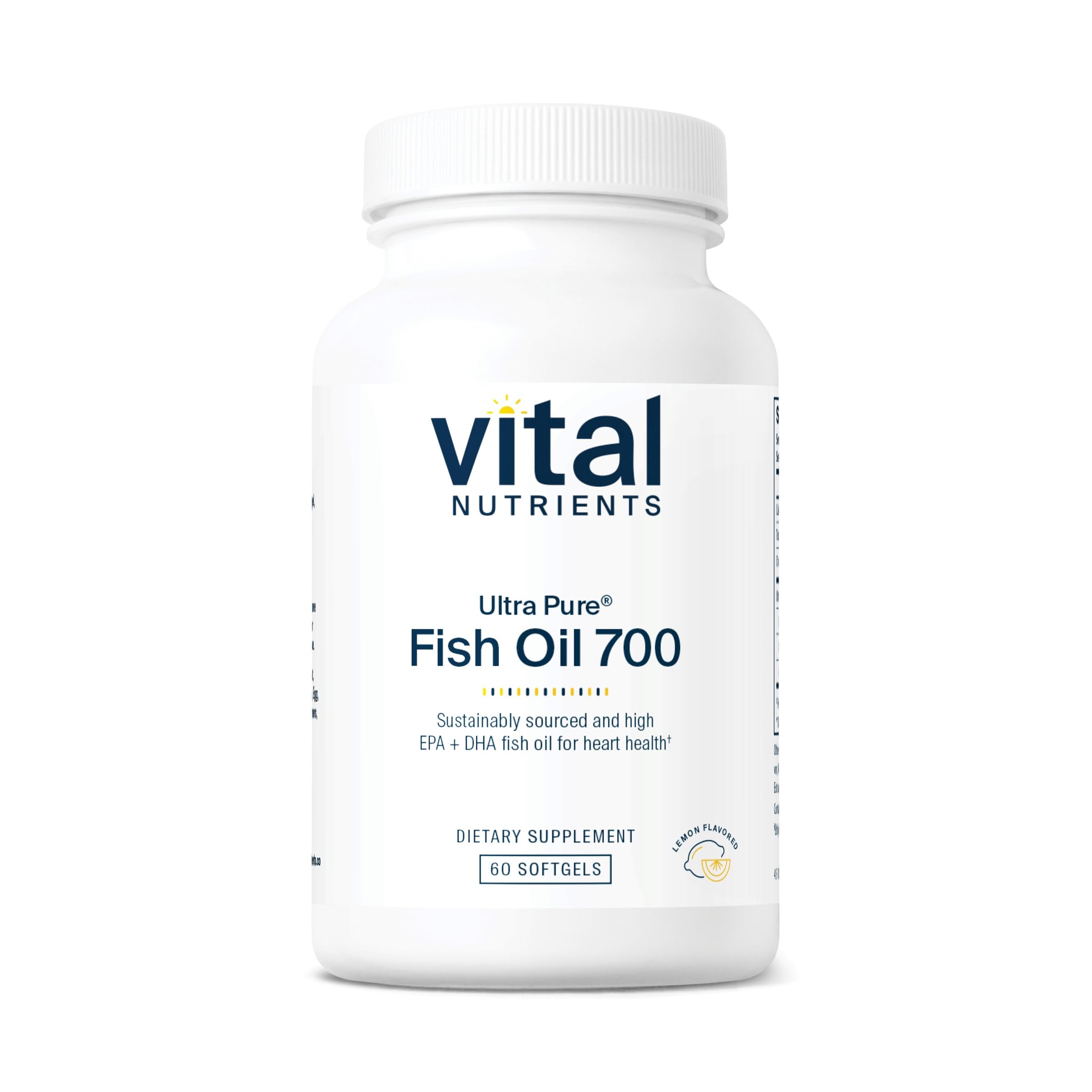 Vital Nutrients Ultra Pure Fish Oil 700 bottle on a surface