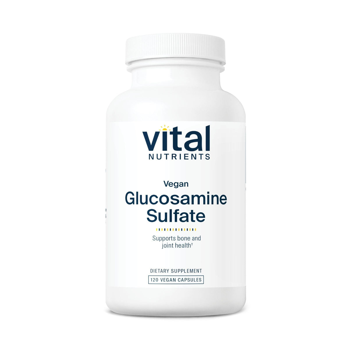 Vital Nutrients Vegan Glucosamine Sulfate 750mg bottle with 60 capsules