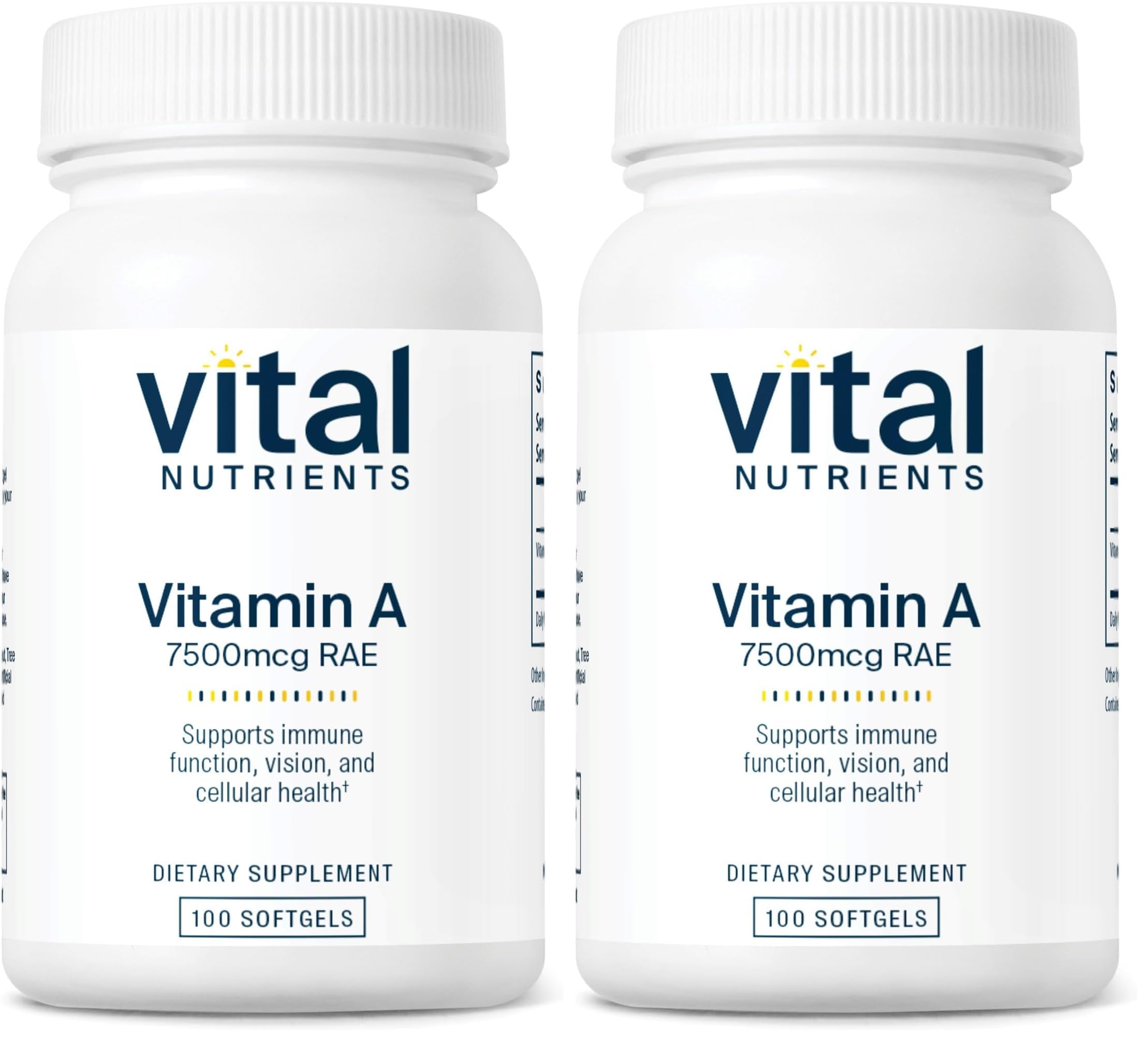 Bottle of Vital Nutrients Vitamin A 7500mcg RAE