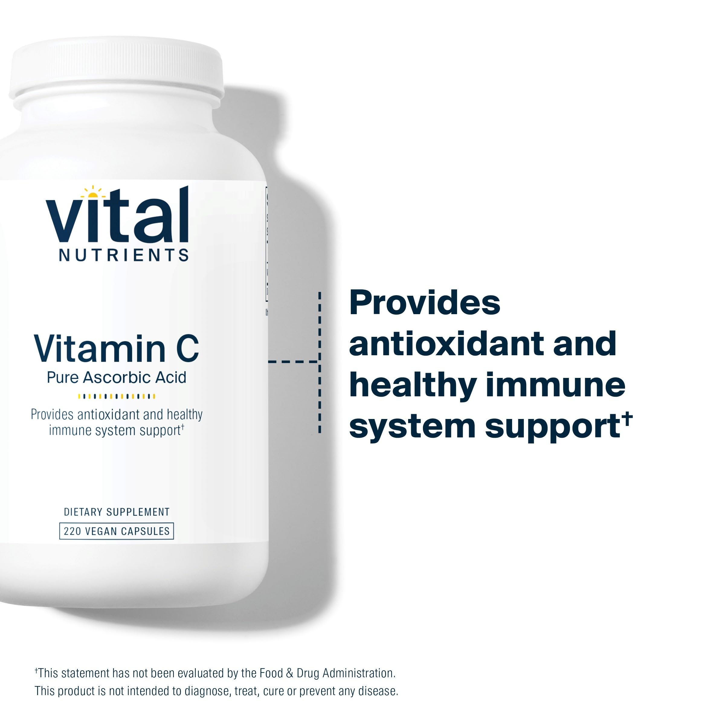 Packaging and bottle view of Vital Nutrients Vitamin C 1000mg