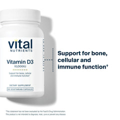 Product label showing 10000 IU Vitamin D3 details