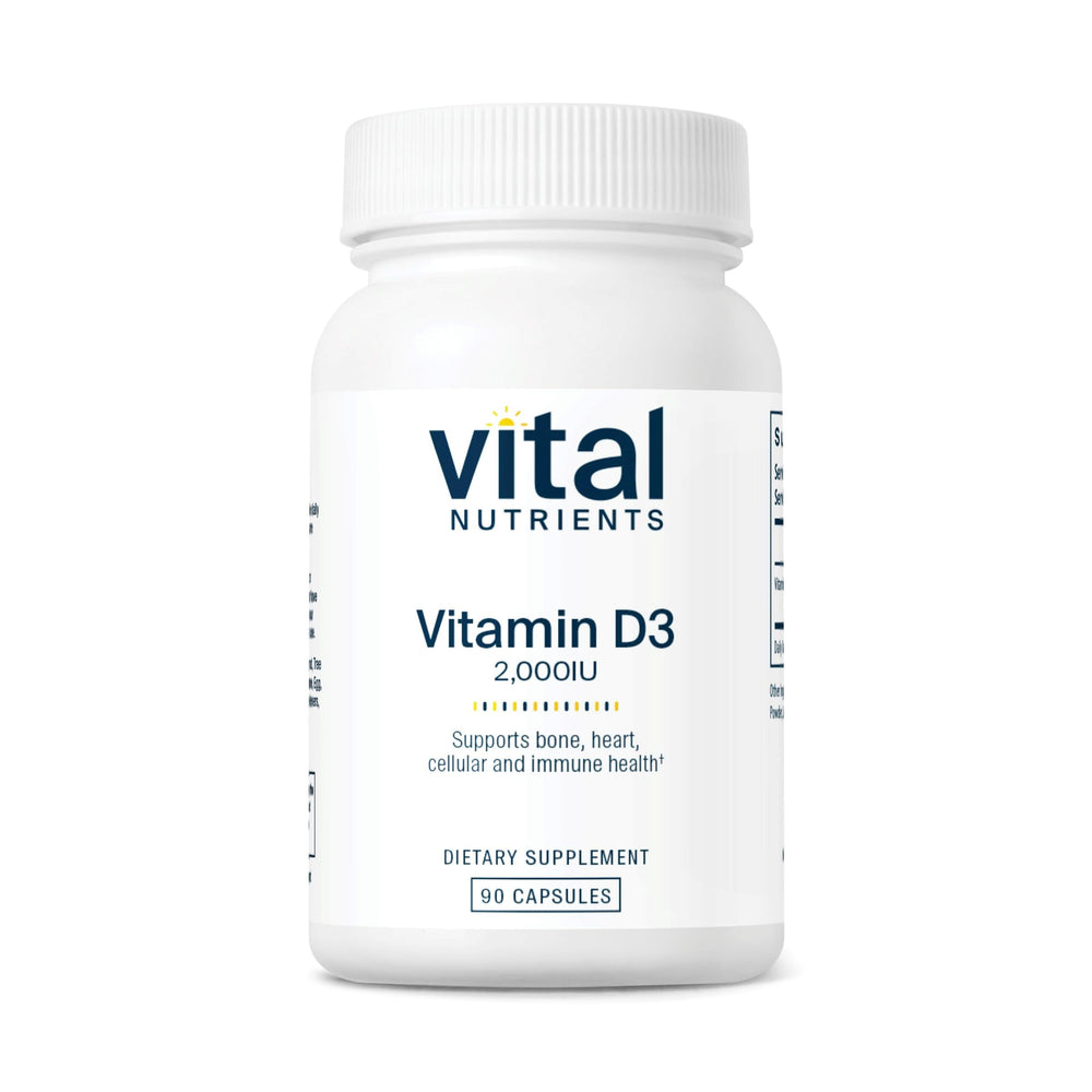 Vital Nutrients Vitamin D3 2000 IU bottle label