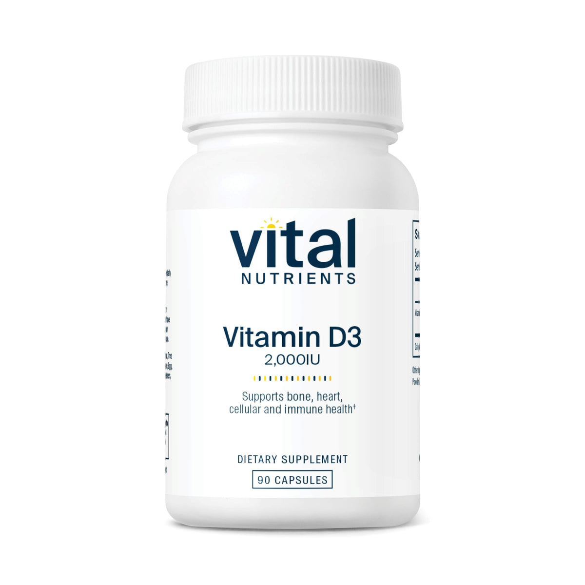 Vital Nutrients Vitamin D3 2000 IU bottle label