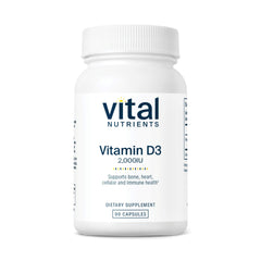 Vital Nutrients Vitamin D3 2000 IU bottle label