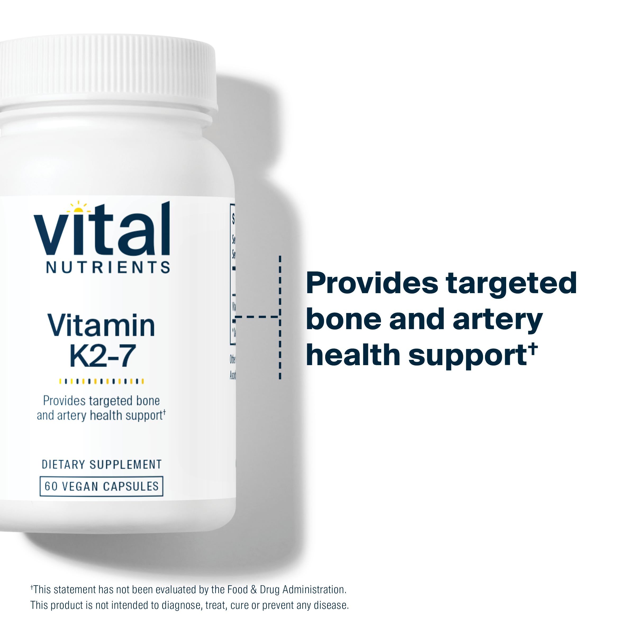 Close-up of Vital Nutrients Vitamin K2-7 packaging