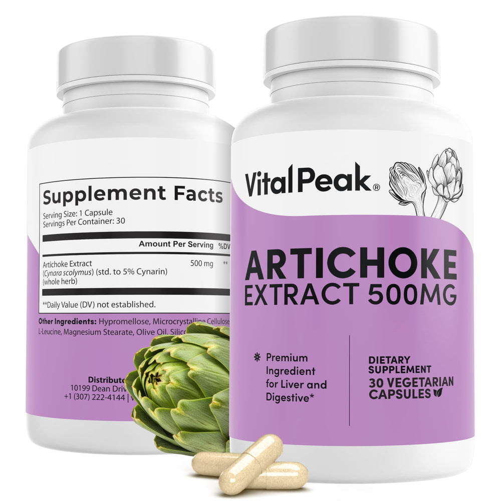 Vital Peak Artichoke 500 mg bottle