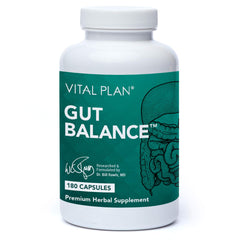 Vital Plan Gut Balance supplement bottle with front label
