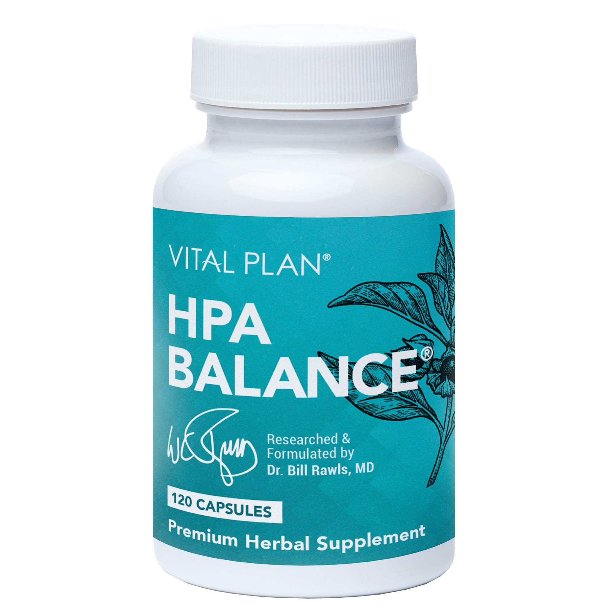 Vital Plan HPA Balance Adrenal Support bottle on white background
