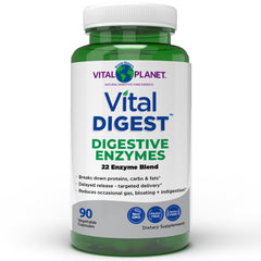 Vital Digest Ultra Max bottle with 90 capsules on white background