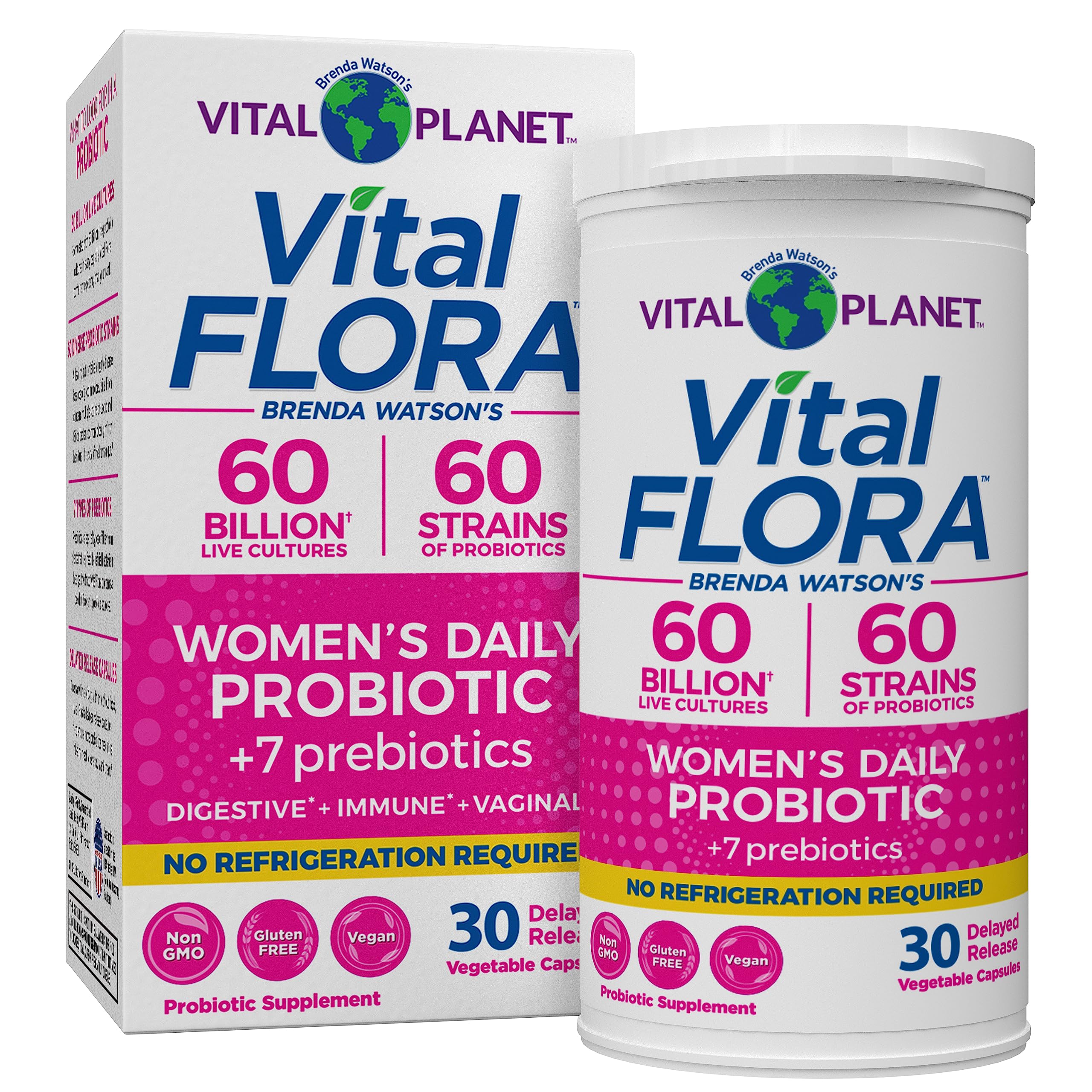 Vital Planet Vital Flora Women’s Daily probiotic bottle and label