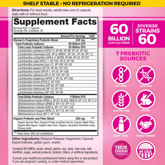 One capsule of Vital Flora Women’s Daily probiotic