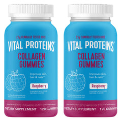 Vital Proteins Collagen Gummies Raspberry flavor bottle – 120 count, pack of 2