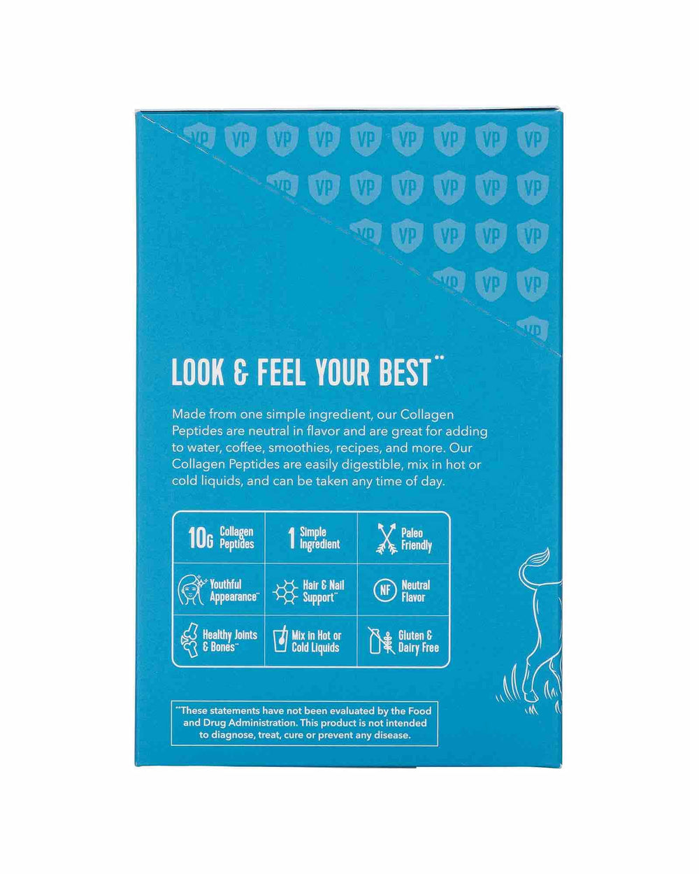 Scooping collagen peptides from the box