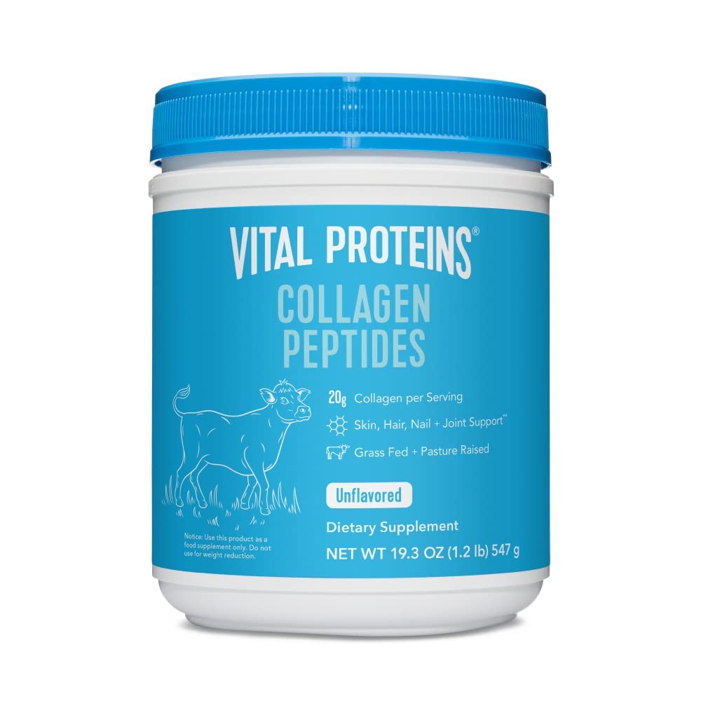 Front view of Vital Proteins Collagen Peptides 20 oz jar