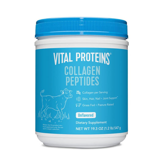 Front view of Vital Proteins Collagen Peptides 20 oz jar