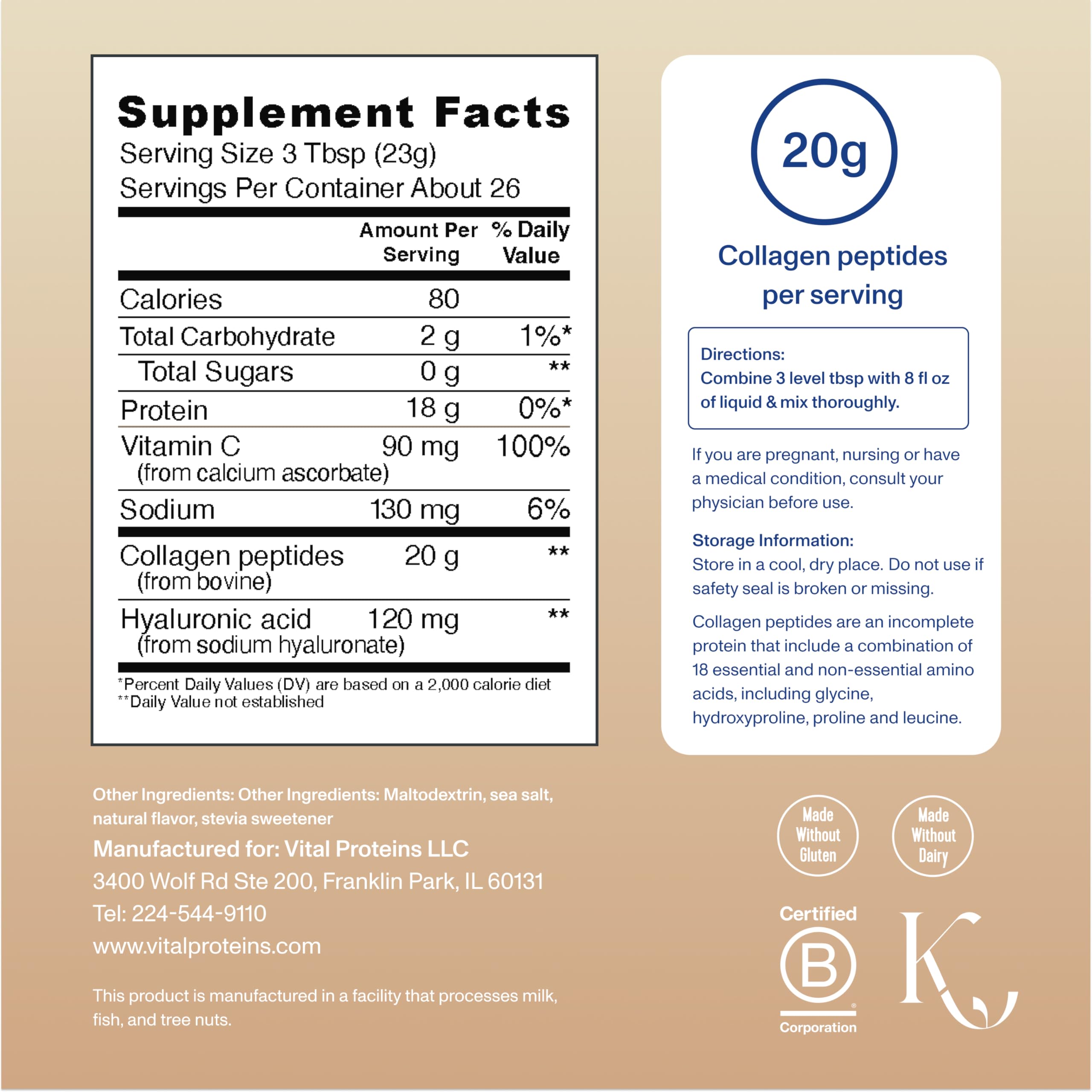 Vital Proteins Collagen Peptides Advanced powder blending in coffee for a creamy beverage.