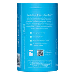 Pouring Vital Proteins collagen peptides into a glass for hot or cold drinks.