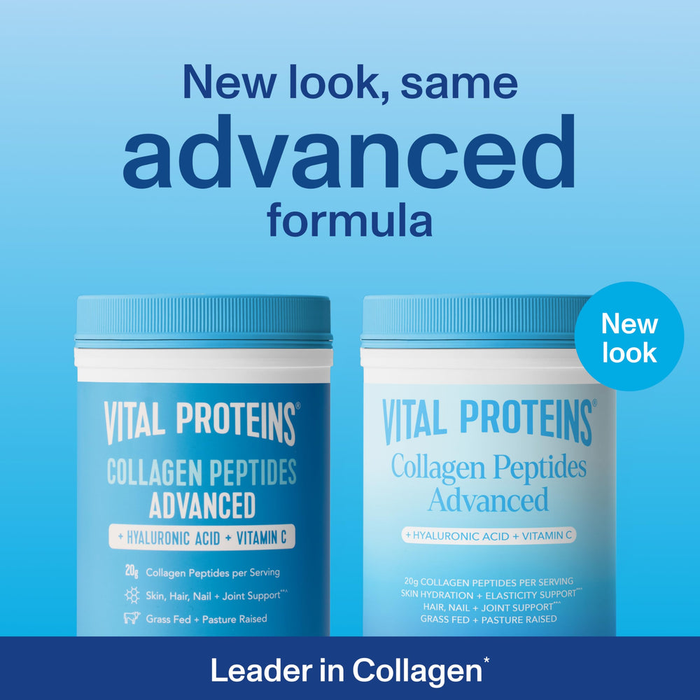 Close-up of collagen peptides powder in scoop
