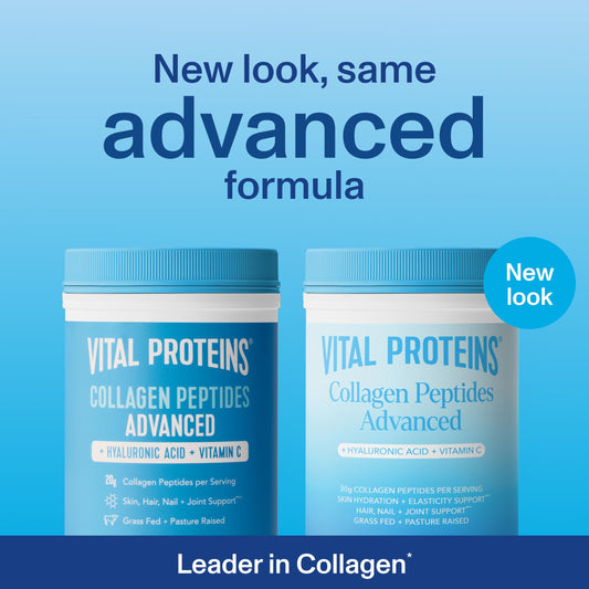 Close-up of collagen peptides powder in scoop