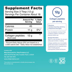 Nutrition label showing gluten-free, dairy-free, sugar-free ingredients