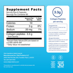 Vital Proteins Hydrolyzed Collagen Capsules pack for convenient daily use
