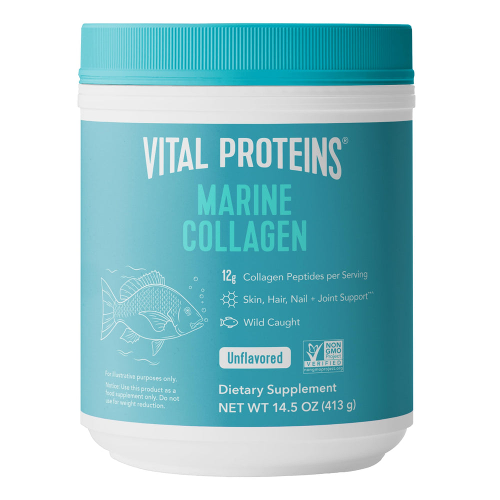 Canister of Vital Proteins Marine Collagen Peptides powder 14.5oz