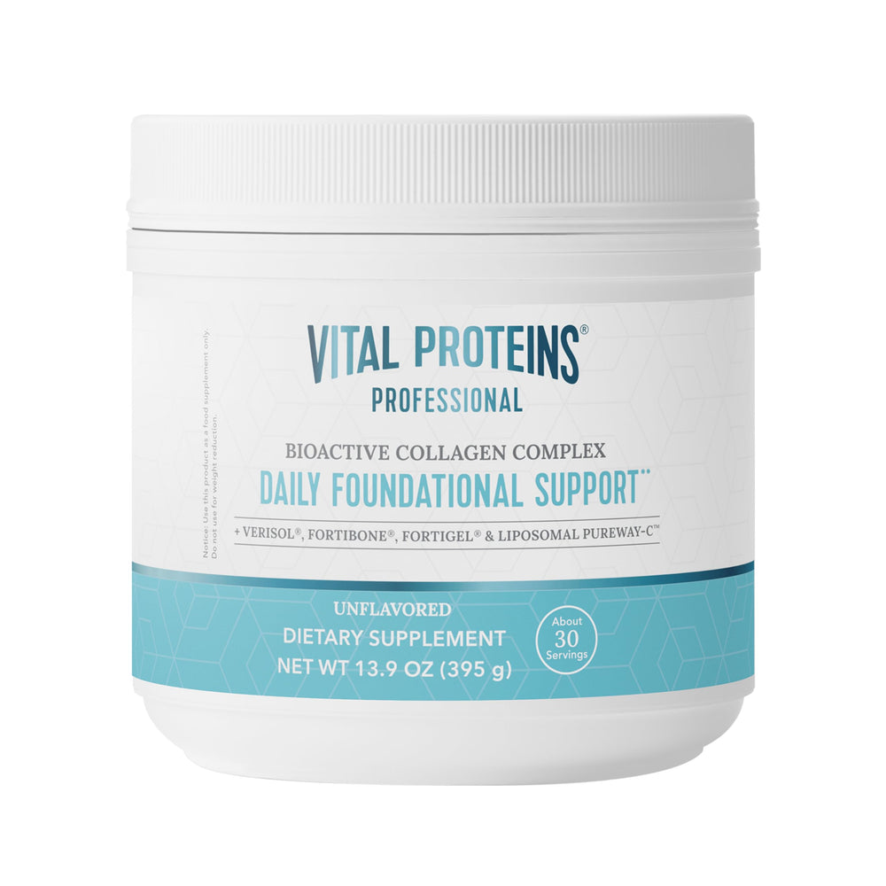 Vital Proteins Professional Daily Foundational Support bottle label close-up