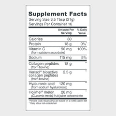 Skin Complex ingredients including Vitamin C and Hyaluronic Acid