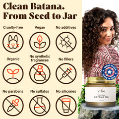 Hair with shine and detangled after applying batana oil