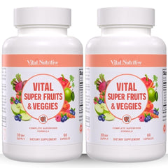 Bottle of Vital Super Fruits & Veggies capsules