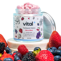 Vital Toothpaste Tabs Berry Blast packaging front