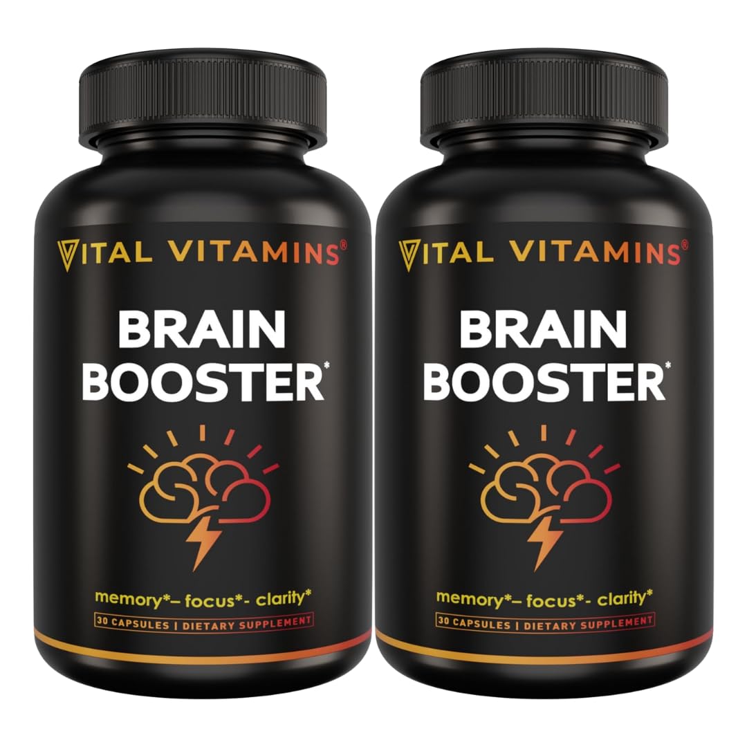 Bottle of Vital Vitamins brain supplement 2-pack