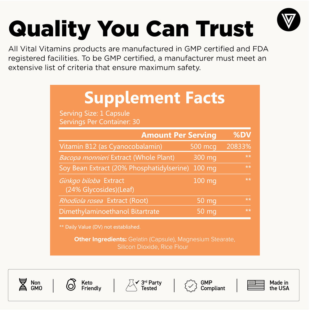 USA-made label and quality testing badge